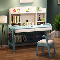 Study Desk Elementary School Students Writing Table And Chairs Suit Small Household Type Home Computer Desk Can Lift Solid Wood Desk Children