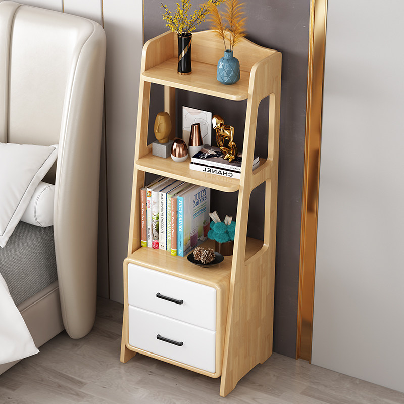 Bedside Solid Wood Shelve Bedroom Bookcase Home Lockers Subliving-room Simple Bookcase Nordic Balcony Containing Deck Shelf
