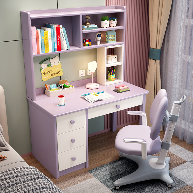 Children Desk Solid Wood Computer Study Table And Chairs Suit Home Office Desk Bedroom Teen Student Desk