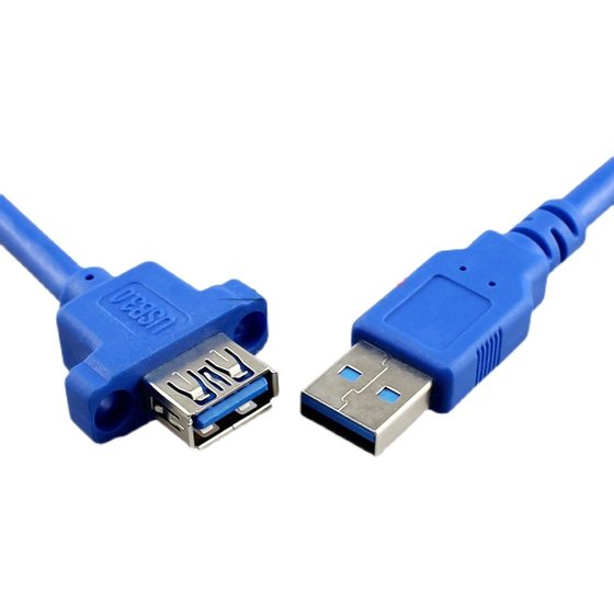 나사 구멍과 볼록한 귀가 있는 USB3.0 수-암 하프팩 연장 케이블 3.0 수-암 섀시 전면 패널 케이블