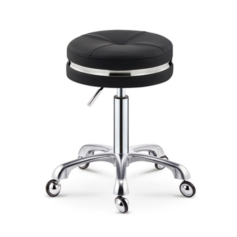 Hairdresdist Shop Beauty Hair Stools Stainless Steel Swivel Lifting Without Haircut Wheels Beauty Large Work Bench Hair Salon Hair Cut Stools