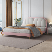 American-style bed light luxury modern European-style leather bed master bedroom high-end atmosphere can be customized 2 2 double beds new marriage bed