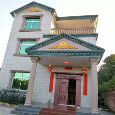 GRC Roman column European-style component top flower prefabricated cast-in-place construction cement products ABS plastic steel doors and windows mountain flower mold