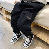 Boys clothing pants in spring and autumn children pants in childrens pants womens baby outside wearing casual pants Chaohan version of the ocean qi