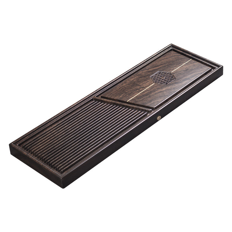Ebony tea tray log Kung Fu tea tray tea set whole solid wood simple household living room high-end size tea table