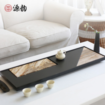 Home Natural Whole Wood Fossil Tea Tray Large Ugin Stone Tea Tray Dry Bubble Drainage Tea Haiutian Tea Suit