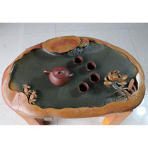 Source rhyme Large number Zhaoqing end Inkstone Household Stone Drainage Tea Tray Authentic Green End Hand Carved Stone Tea Pan Tea Sea