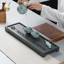 Genyun natural water storage creative small dry bubble mini Wujin Stone tea tray household tea table Tea Sea black gold stone stone