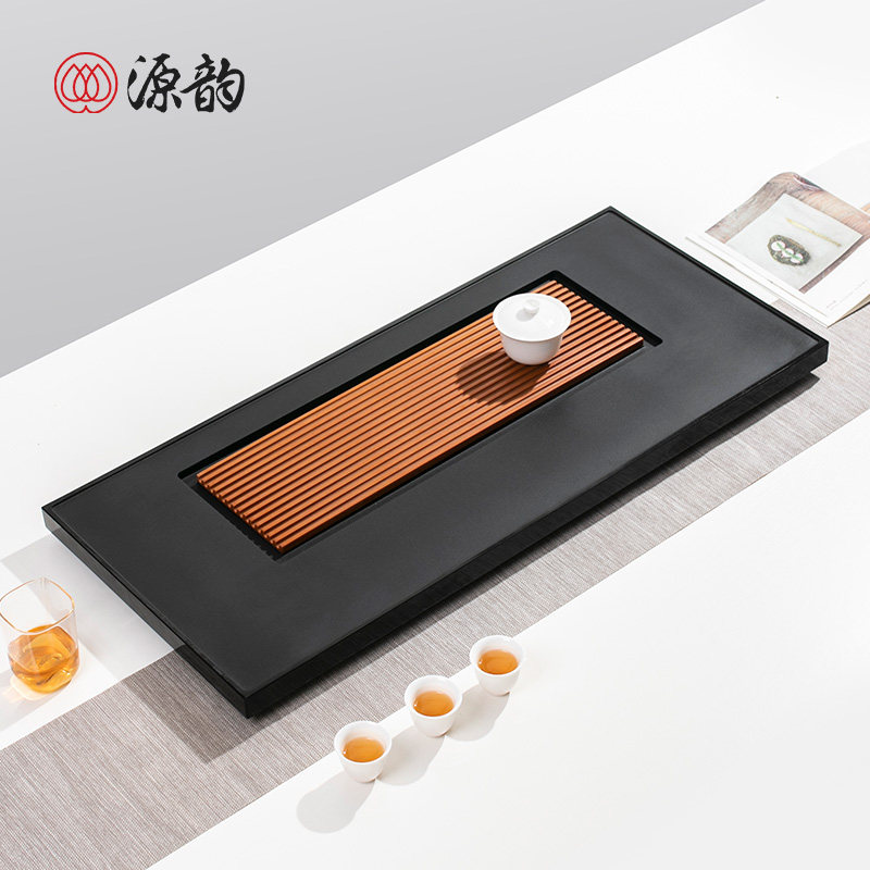 Source rhyme electric wood tea tray Germany import original embryo Home ujin stone tea tray simplified about small number Taiwan Electric glued wood tea table