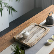 Source Rhyme Wood Fossil Home Tea Tray Tea Tray Tea Sea Natural Whole Block Original Stone Tray minimalist Gongfu Tea kit