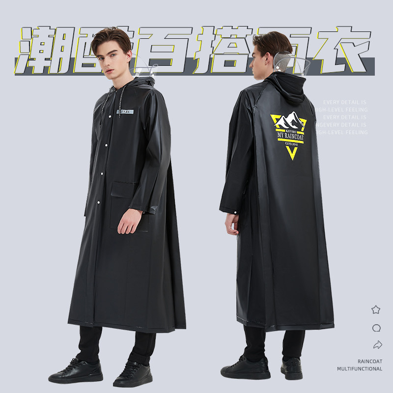 Rainwear Male Long version Full body Anti-rainstorm Woman Single Man Electric electric car Adult men's rain-proof clothes with rain cape