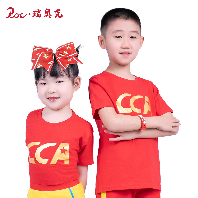 Training cotton T-shirt CCA bronzing children's section-new color short-sleeved La La exercise sports casual breathable top
