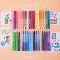 Deli triangle rod 12-color learning posture watercolor pen washable 24-color kindergarten baby painting brush 36-color beginner hand-drawn color pen Primary school color pen painting pen set graffiti pen