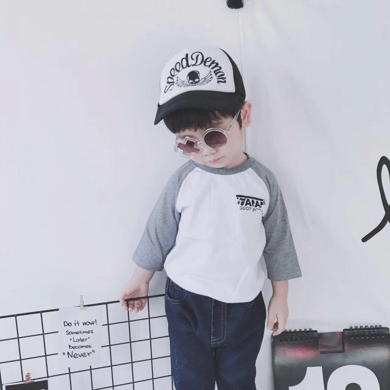 Jo Pao Home Good Goods Return Spring New Products Male And Female Child Cartonin Printed Inserts 90% Sleeves T-shirt Children Insert Shoulder T