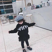 (Qiao) New products in autumn and winter double-sided letters double-layer knitted bat sleeve loose cotton sweater