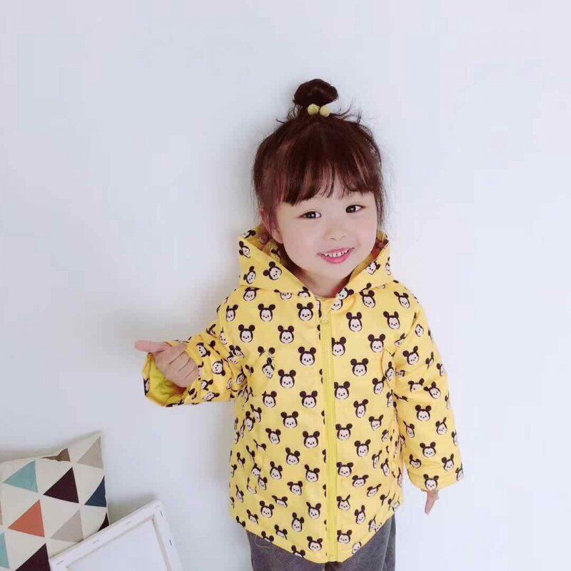 (Joe Home) Winter New Pint Men And Women Children Cartoon Full Print Thickened Cotton Clothing Children With Cap Long Version Thick Cotton T Jacket