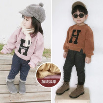 Qiao Baos good goods return to the market in autumn and winter new male and female children Lamb hair velvet childrens thick clothes