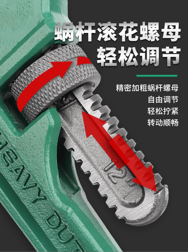 Ключ трубный 固万基管钳管子钳大开口万用水管钳子扳手多功能万能家用管钳喉钳 Solid wanji