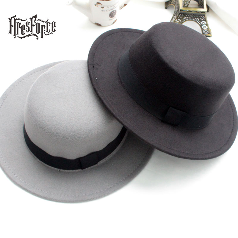 Children's hip-hop Popping hat locking children's mechanical dance performance adult wool top hat flat top flat edge