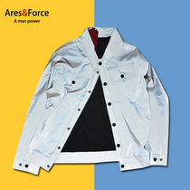 Ares & Force Tide brand reflective jacket spirit guy mens coat couple social people Net red Big code clothes
