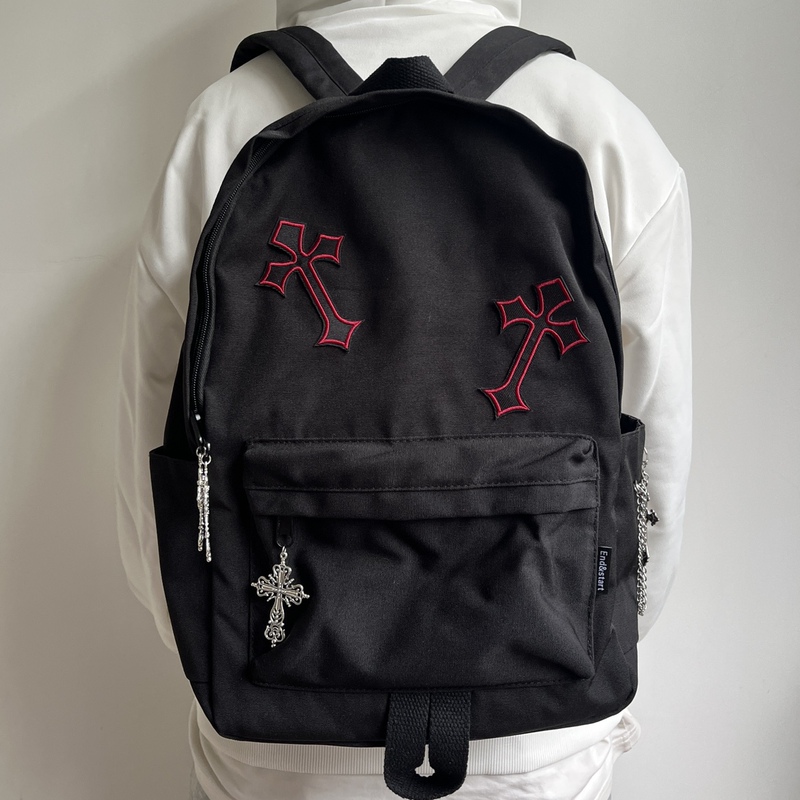 Icewill Original Cross-Shaped Niche Backpack for Boys, College Students' School Bag, Large-Capacity Travel Computer Backpack