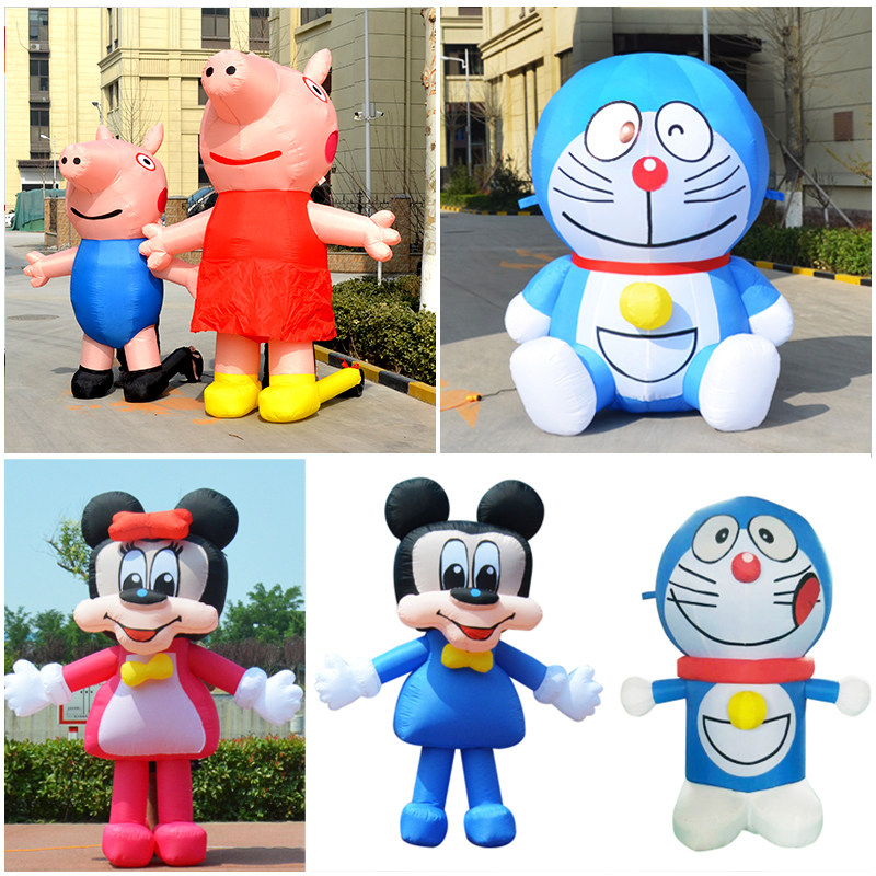 Doraemon Dream Mould Inflatable Cardcast Panda Mould Pattern Huang Walking Spray Lighting Point Can Be Customized