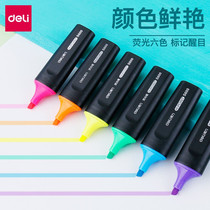 Del S600 highlighter key eye-catching marker pen Handbook available water-based marker pen ax shape 6 colors optional