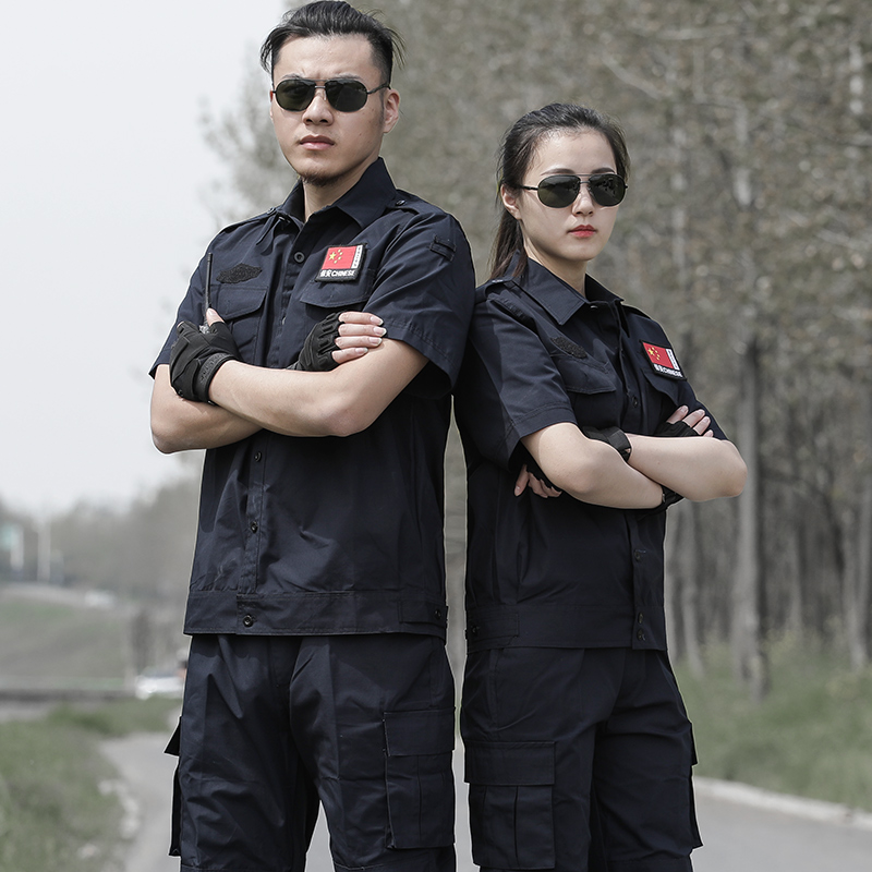 Spring Autumn Season Tibetan Blue Combat Training Suit Men's Special Soldiers Special Training Security Clothing Black Wear and thin Wear Thin-style Working clothes
