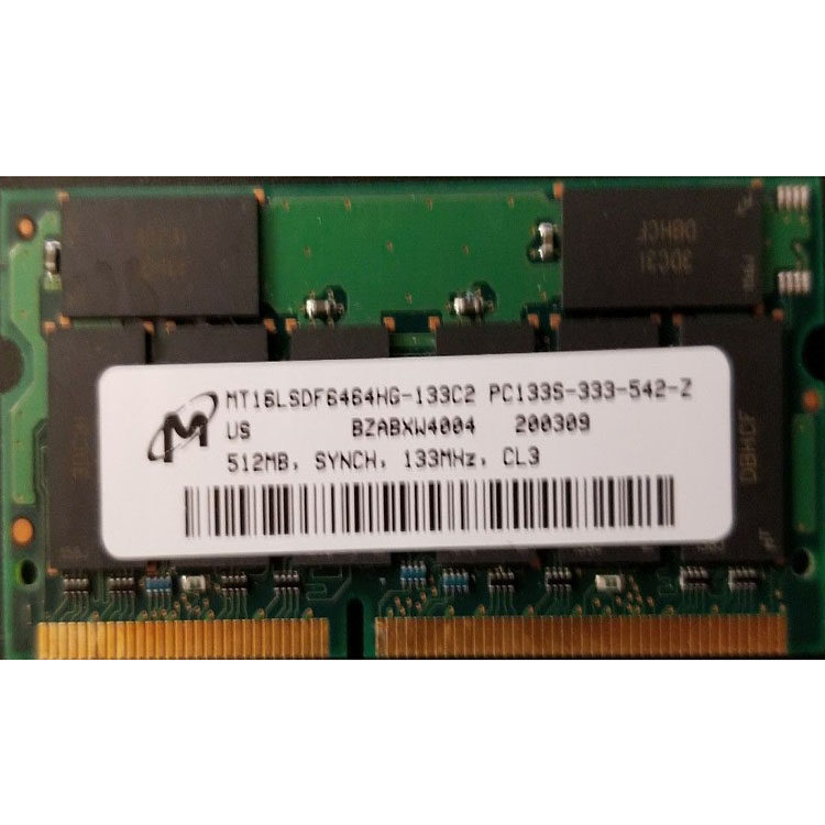 MT16LSDF6464HY-133D2 Micron PC133S 512MB SYNCH 133MHZ CL3 memory stick