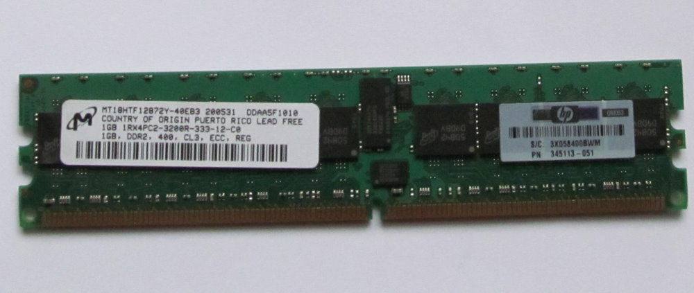 Magnesium 1GB 1RX4 PC2-320R-333-12-C0 MT18HTF12872Y-40EB3 ECC memory