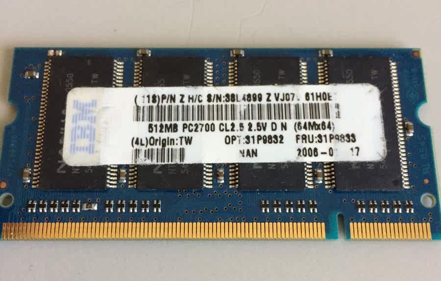 Lenovo X31 X32 X40 R40 R50 R51 Notebook memory bar 512MB DDR 333 31P9833