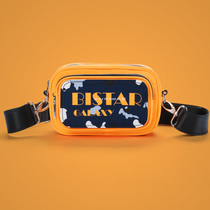 Bisda graffiti single shoulder bag male skew satchel small square bag couple summer small satchel women 100 lap chest bag