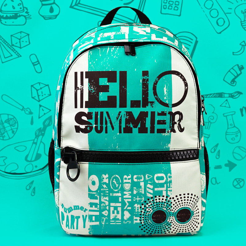 Bisda backpack female Japanese and Korean middle school student schoolbag male ins tide cool street trend backpack personality large capacity