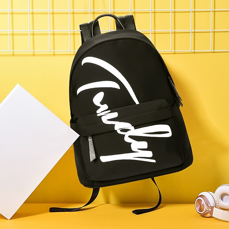 Bista tide brand backpack men's ins tide Japanese letters bag waterproof fashion trend high school student school bag woman