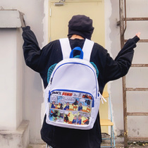 Bisda Double Shoulder Bag Female Junior High School College Student Brief-Ins Day School Bag Original Small Crowd Design Sense Backpack Man