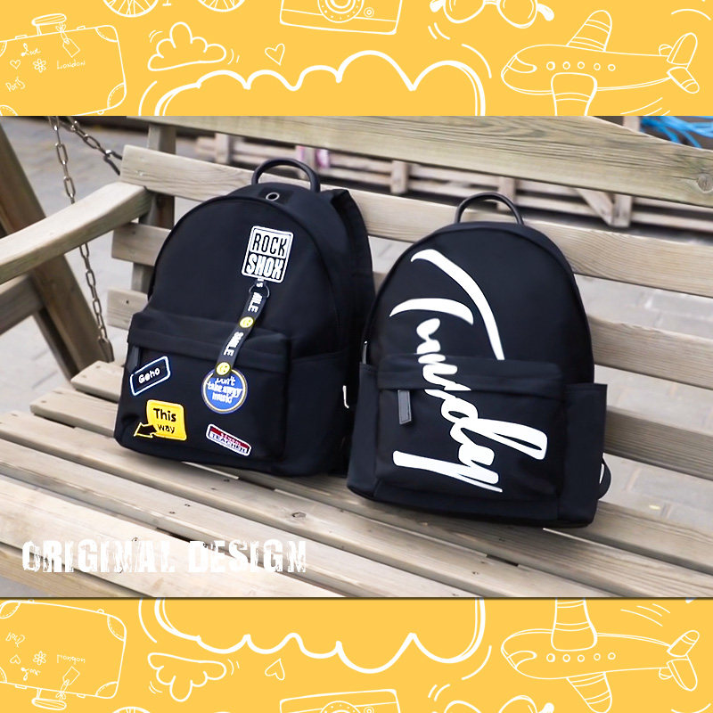 Bista Backpack Men's Backpack Fashion Trend Ins Casual Tide Brand School Bag Female College Student Waterproof Travel Bag