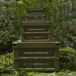 Outdoor camping storage box folding box camping organizer car trunk storage box ກ່ອງເກັບຮັກສາຄວາມອາດສາມາດຂະຫນາດໃຫຍ່