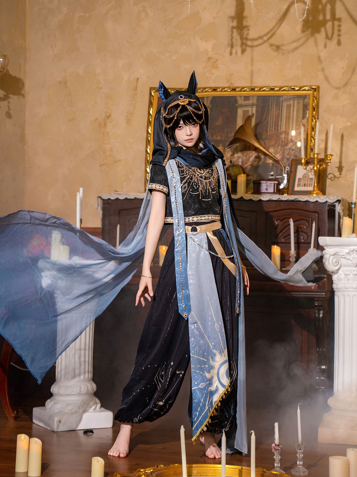 Original genuine Persian Godland Han element heavy industry Dunhuang Western style cloak top pants dark exotic suit
