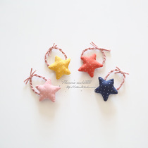 Korean version of childrens headwear Fun Summer Hair Rope Children Hair accessories Point of the pentagram Girls leather gluten hair Circle Head rope