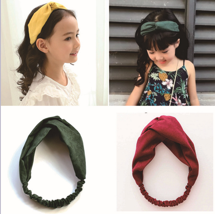 Han Edition new children's girl hair with tattoo Japanese and Korean vintage color cross - color tight headband