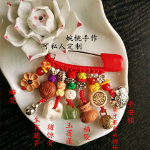 Baby pregnant women newborn babies young children evil pins safety brooch peach wood real dog teeth Silver Pendant