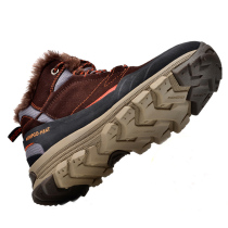 Still walking winter outdoor climbing shoes mens high help warm and suede thickened cotton shoes genuine leather non-slip hiking snowy boots male