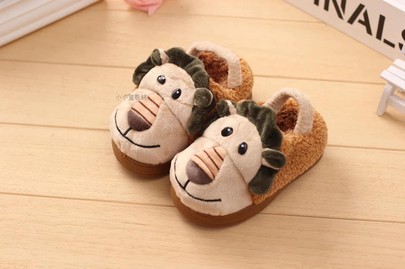 Pantoufles enfants en suède pour hiver - semelle caoutchouc - Ref 1010583 Image 27