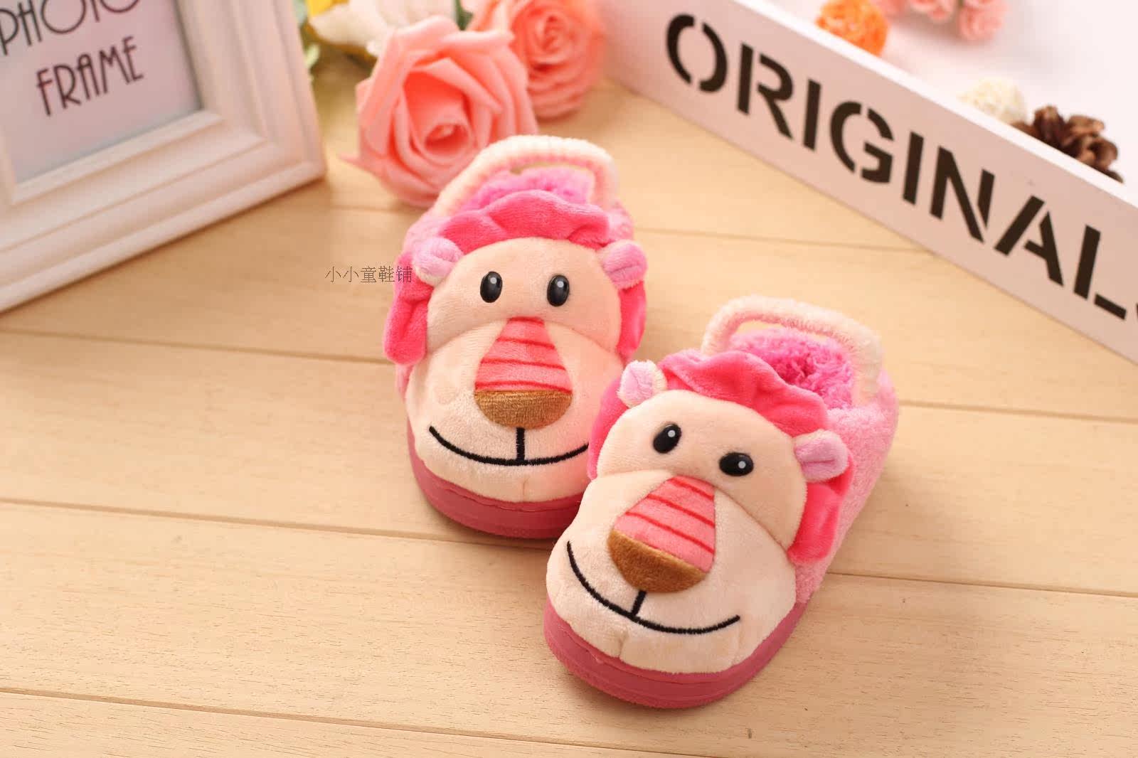 Pantoufles enfants en suède pour hiver - semelle caoutchouc - Ref 1010583 Image 32