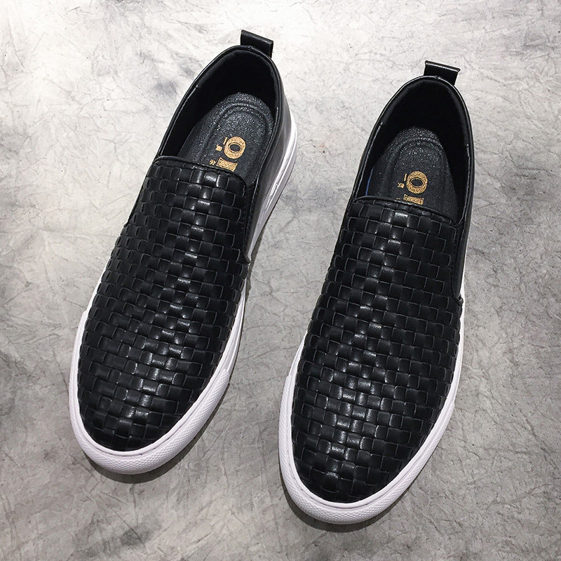 Lefoe shoes men's summer Inren sloth shoes One foot pedal casual Korean version Trend 100 hitch height up shoes men's wave shoes