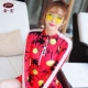 Áo tắm nữ bảo thủ một mảnh váy dài tay cỡ lớn che bụng giảm béo chống nắng thể thao phẳng góc tắm nước nóng mùa xuân - Bộ đồ bơi One Piece