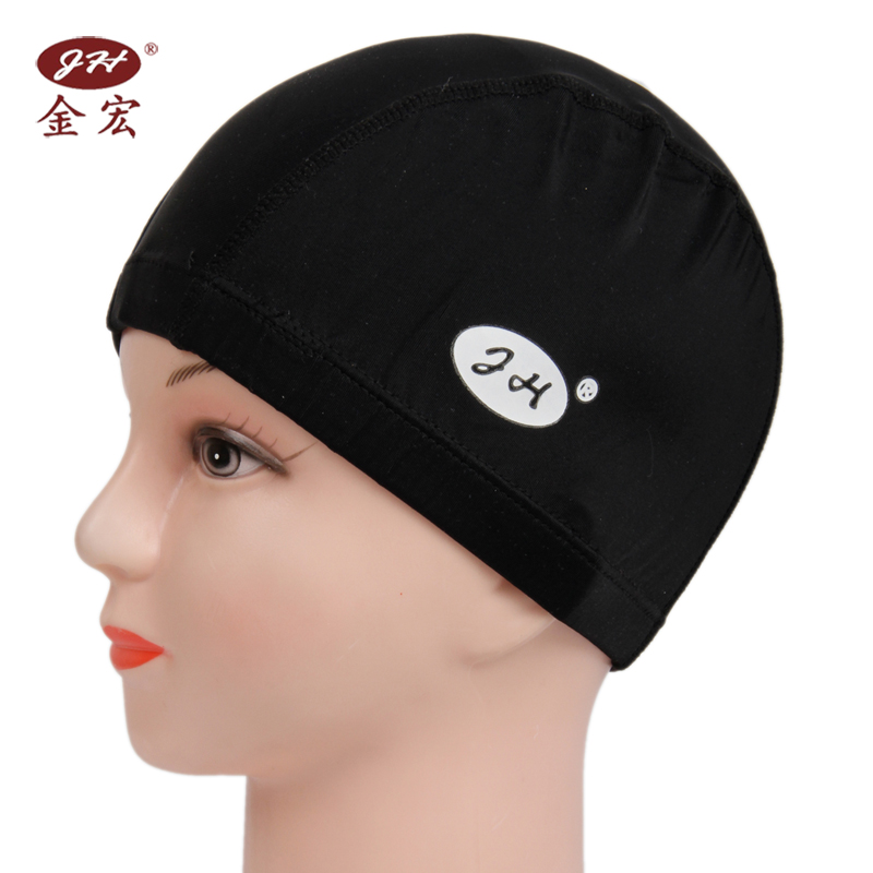 Jinhong adult solid color swimming cap men and women long hair ear protection fashion comfortable cloth swimming cap swimming equipment swimming cap