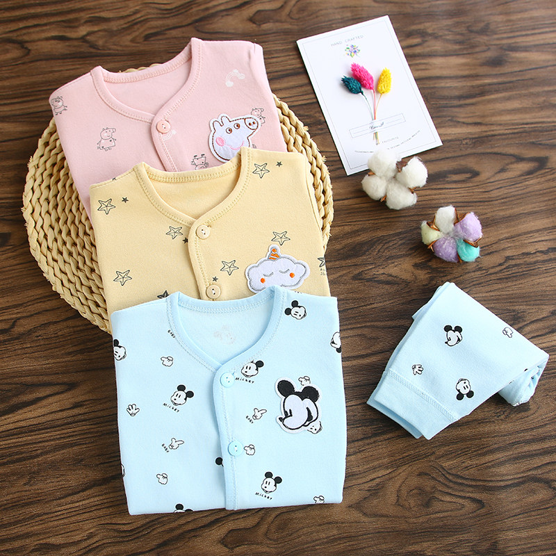 Baby Clothes Pure Cotton Spring Autumn Male Baby Newborn Newborn Full Cotton Girl Autumn Clothes Sanitary Pants Underwear Suit Spring Dress