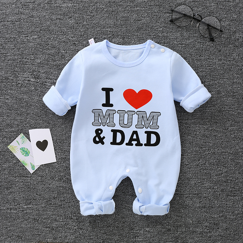 Quần áo trẻ em cotton mùa xuân và mùa thu nam nữ quần áo trẻ em quần áo mùa đông trang phục một cơ thể quần áo sơ sinh 0-3 tháng 6 shop quần áo trẻ em