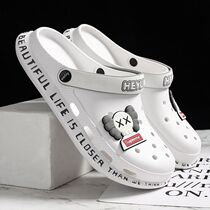 Mens hole shoes summer wear 2022 new thick-soled non-slip beach shoes sandals dual-use Baotou slippers mens tide